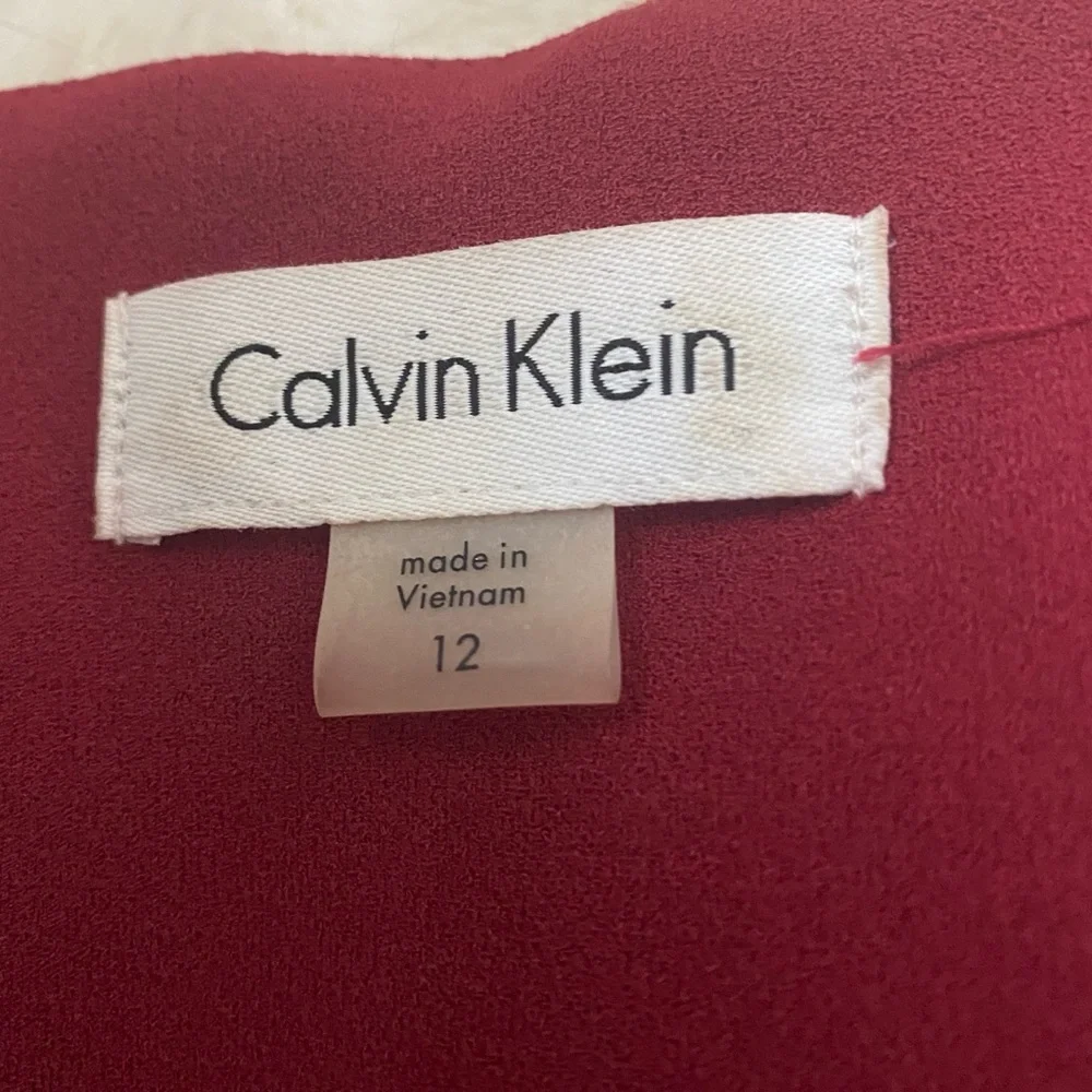 CALVIN KLEIN NWOT Red Bell Split Sleeve Sheath Dress Size 12 Stunning! - Picture 5 of 5